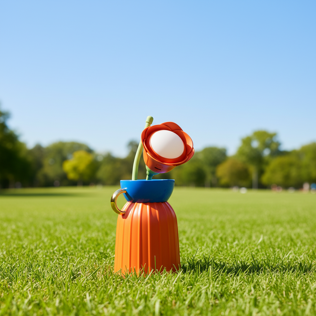 Aqua Flower Vase LED Lamp