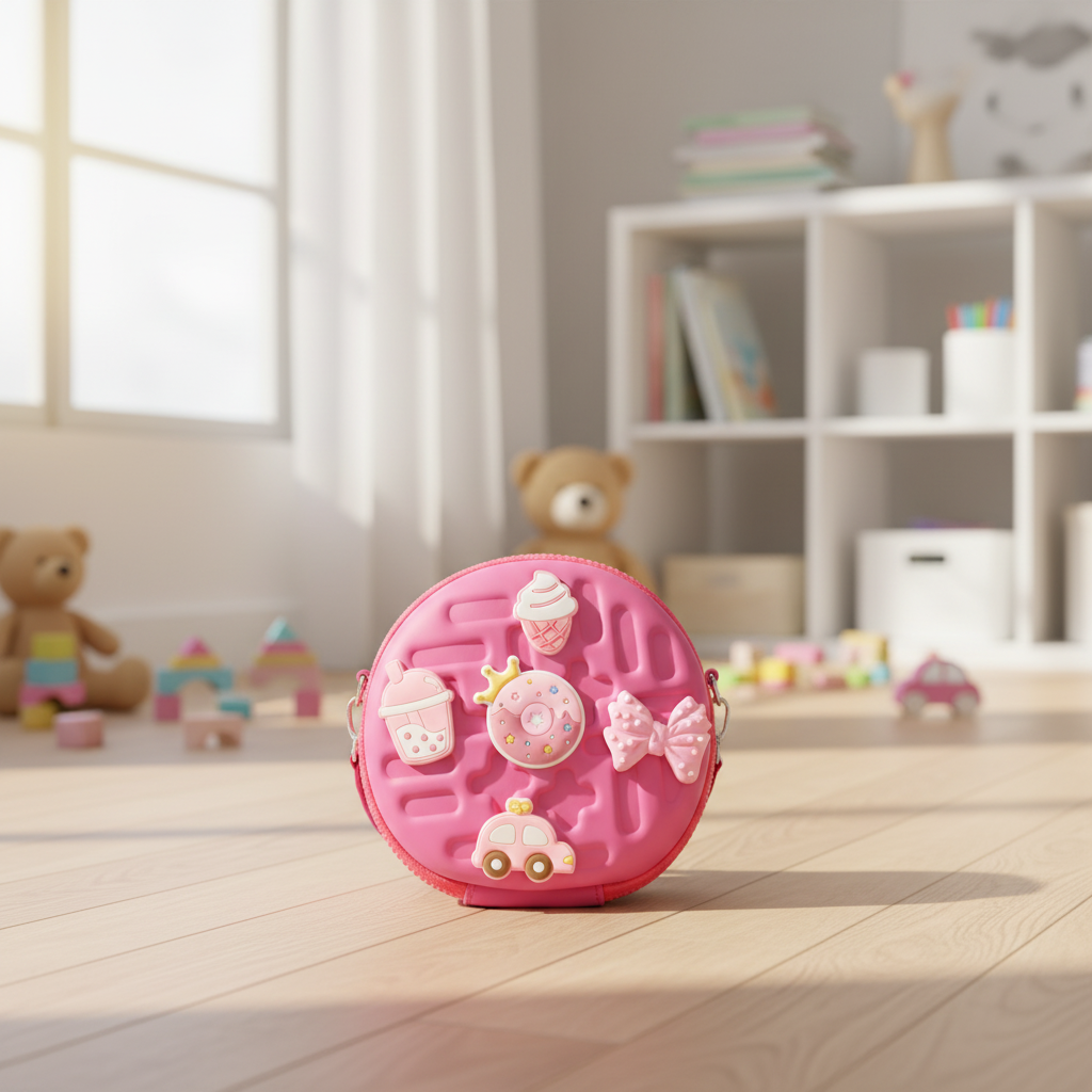 Round Kids Crossbody Charm Purse