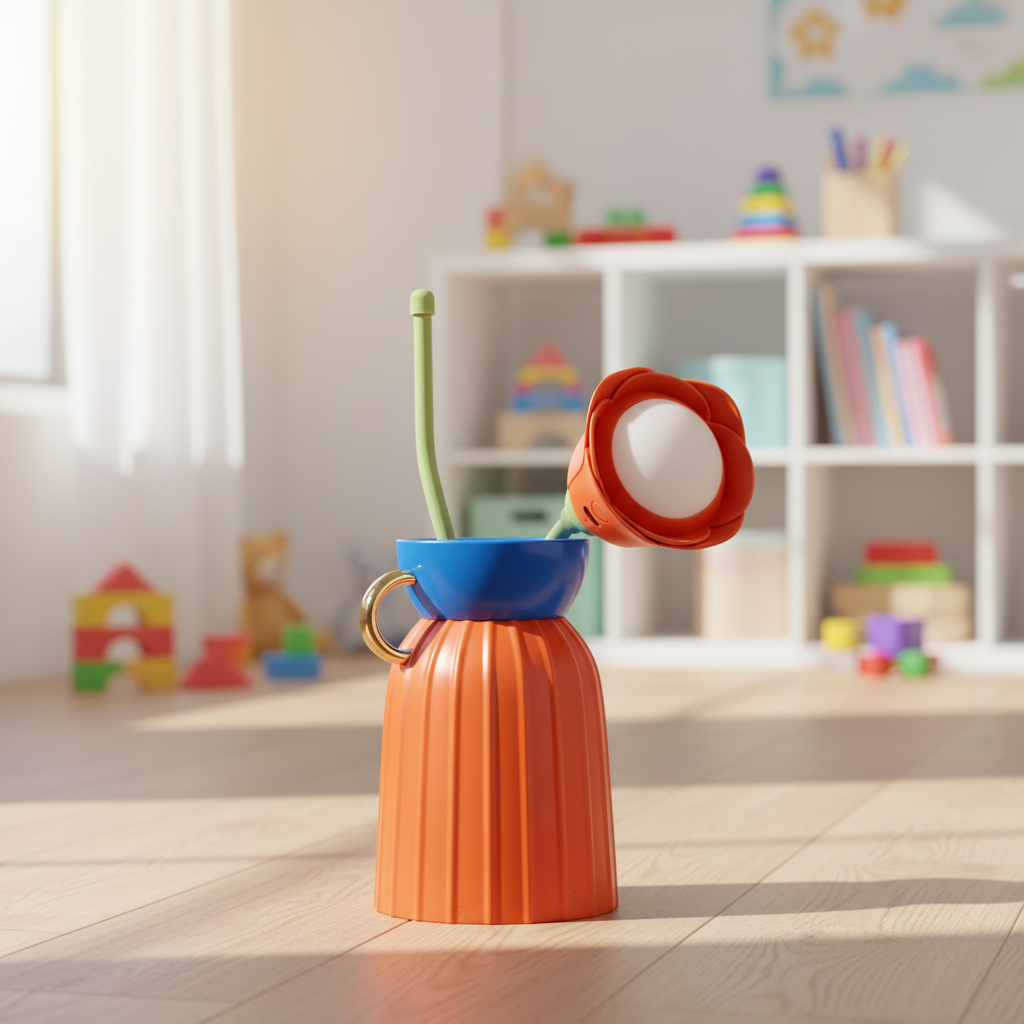 Aqua Flower Vase LED Lamp