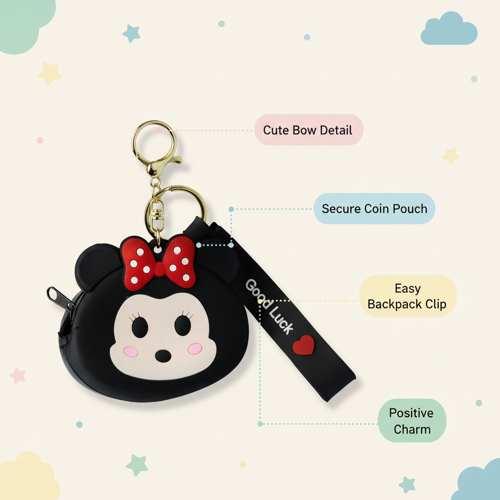 Minnie Character Silicone Coin Pouch