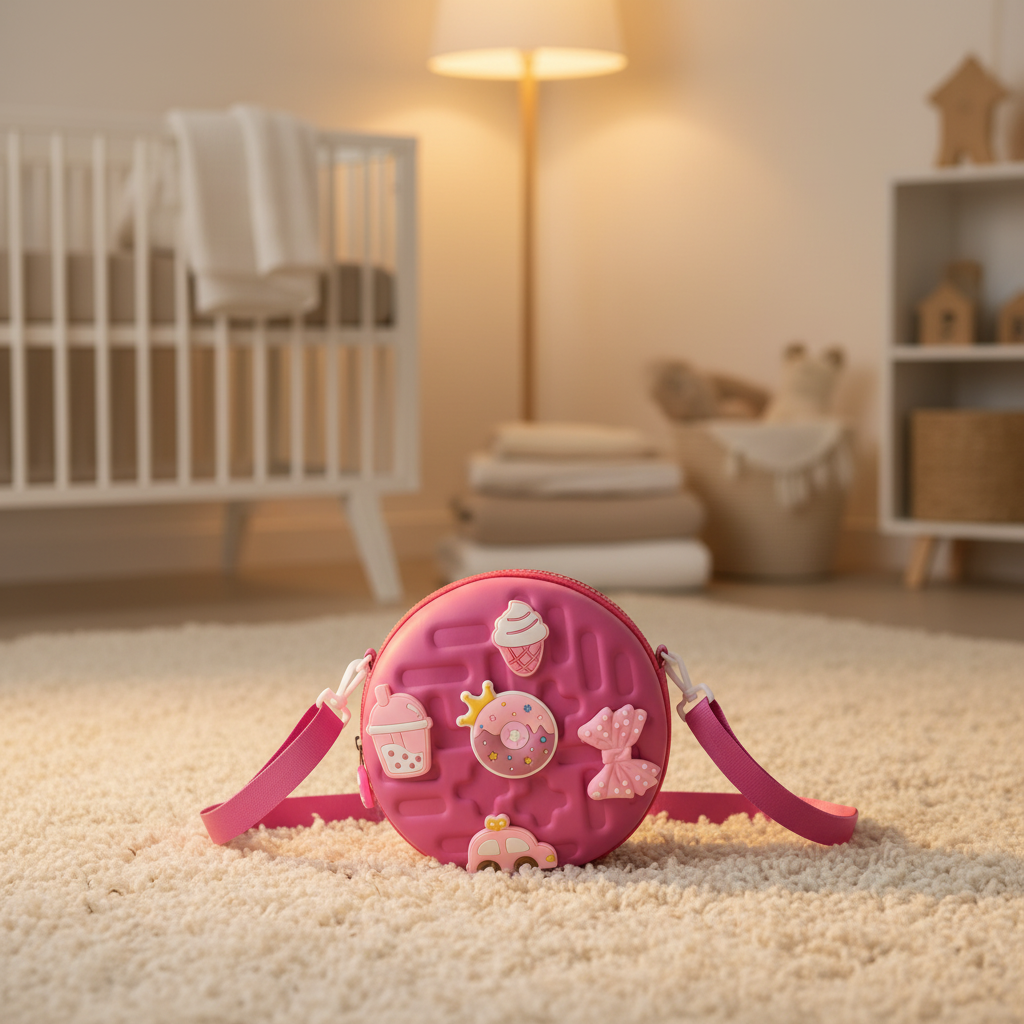 Round Kids Crossbody Charm Purse