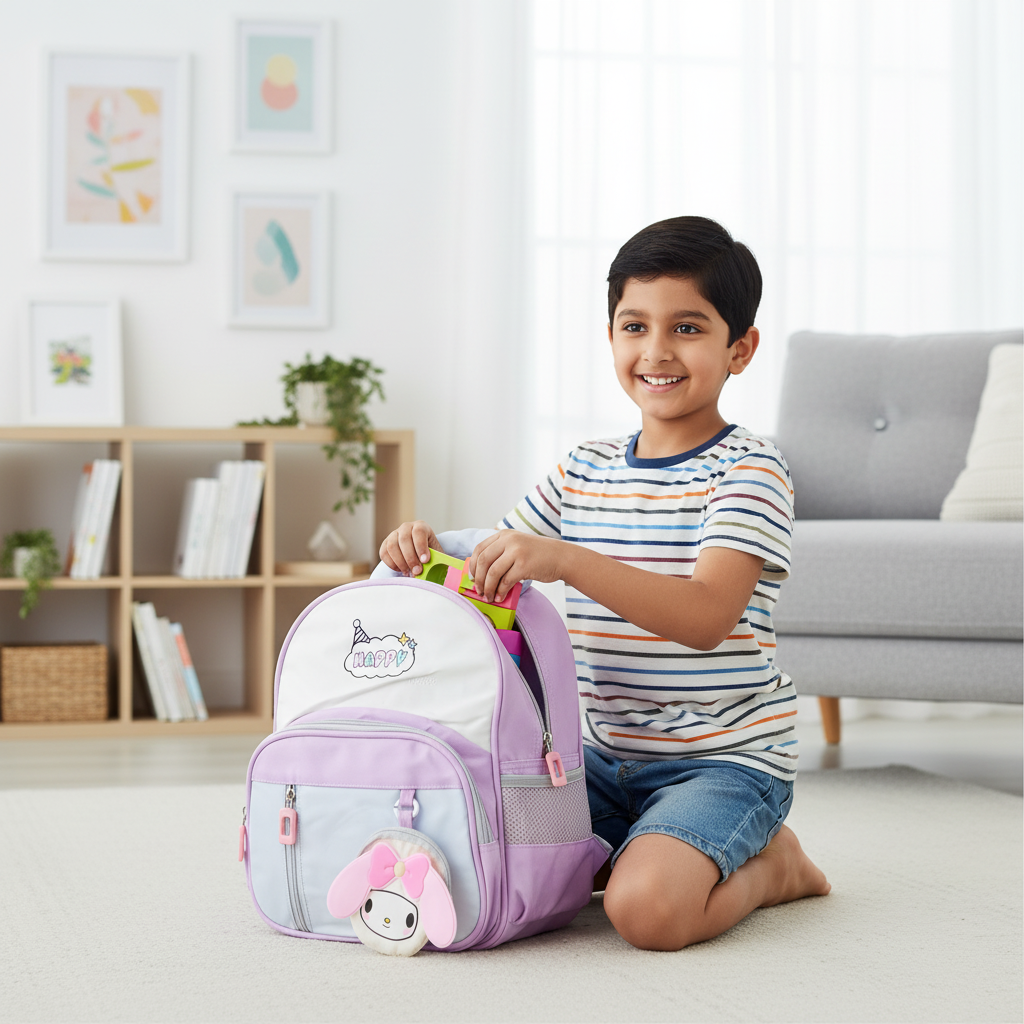 Lavender Puppy Toddler Backpack