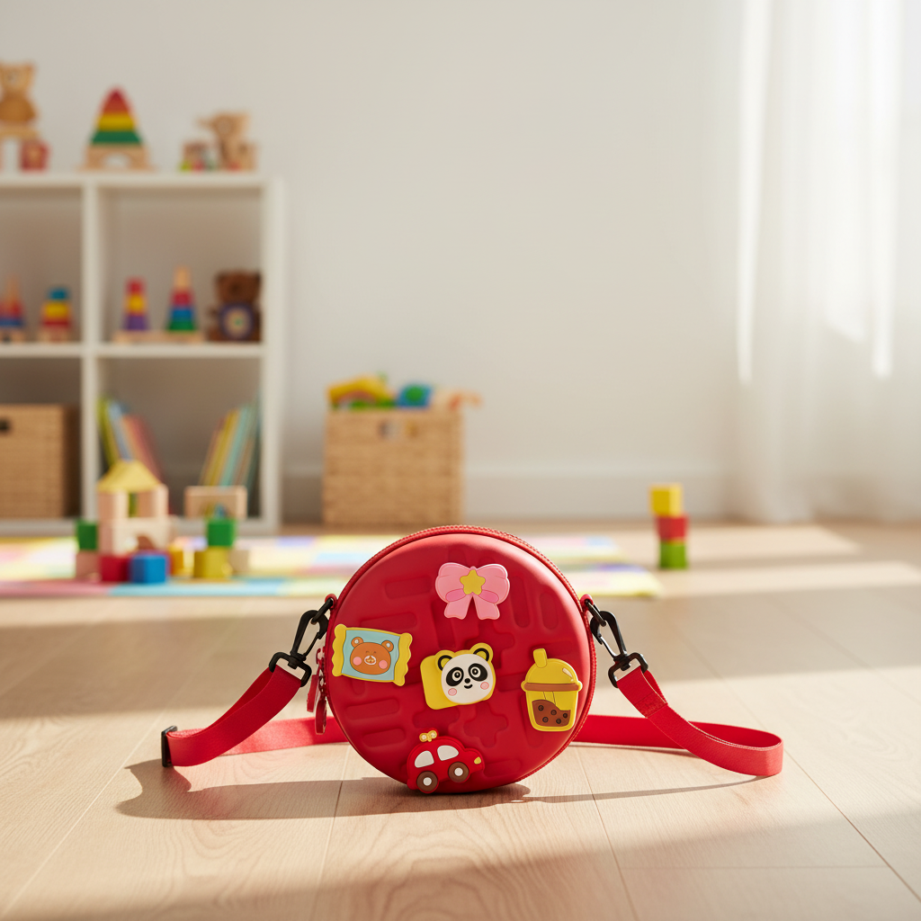 Round Kids Crossbody Charm Purse