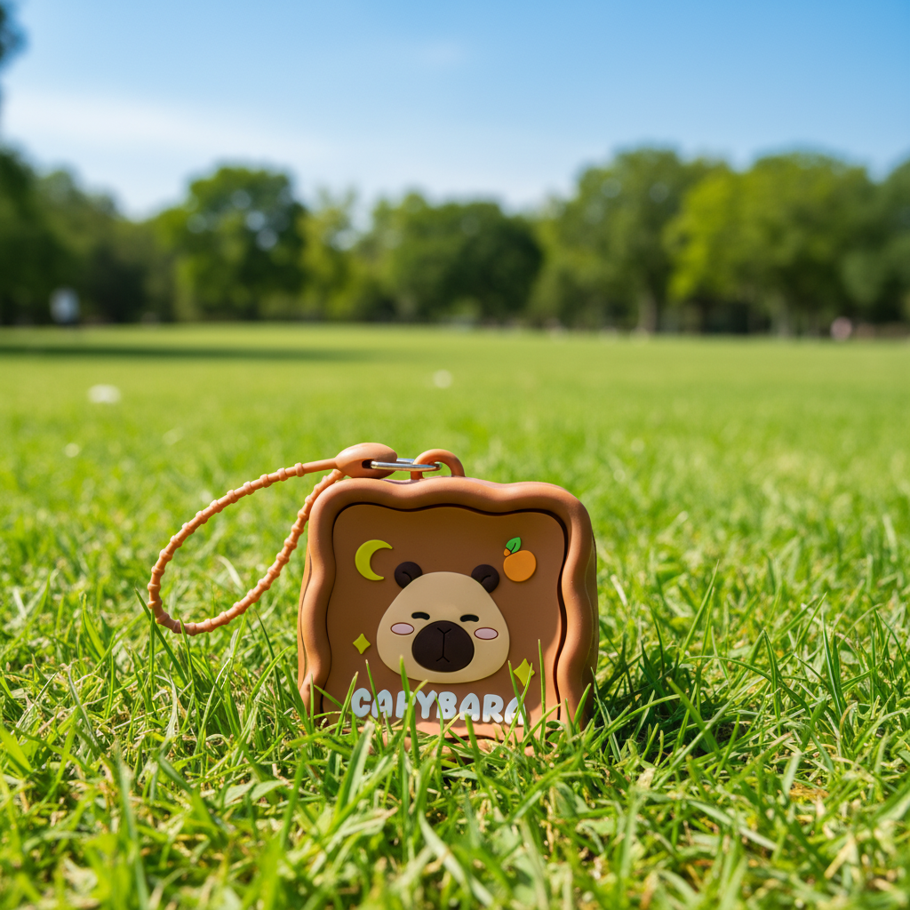 Capybara Square Silicone Coin Pouch