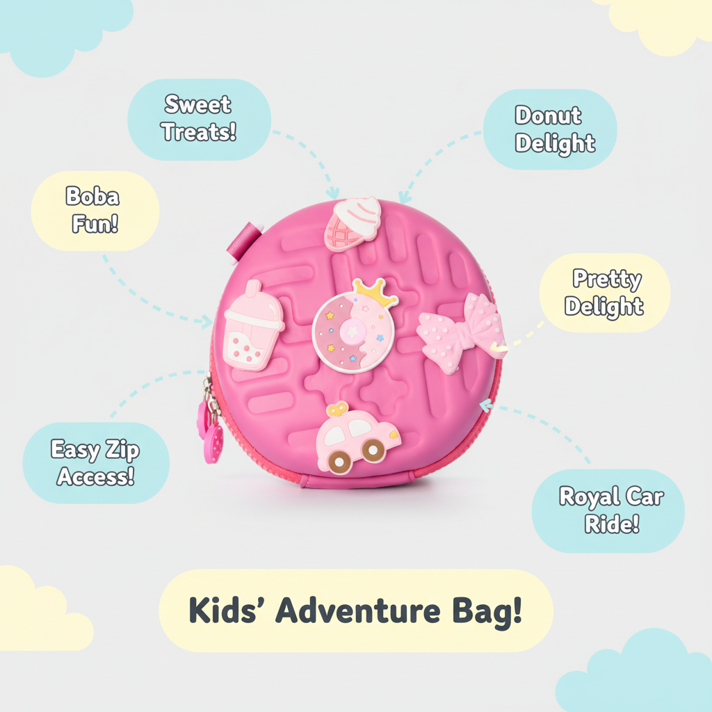 Round Kids Crossbody Charm Purse
