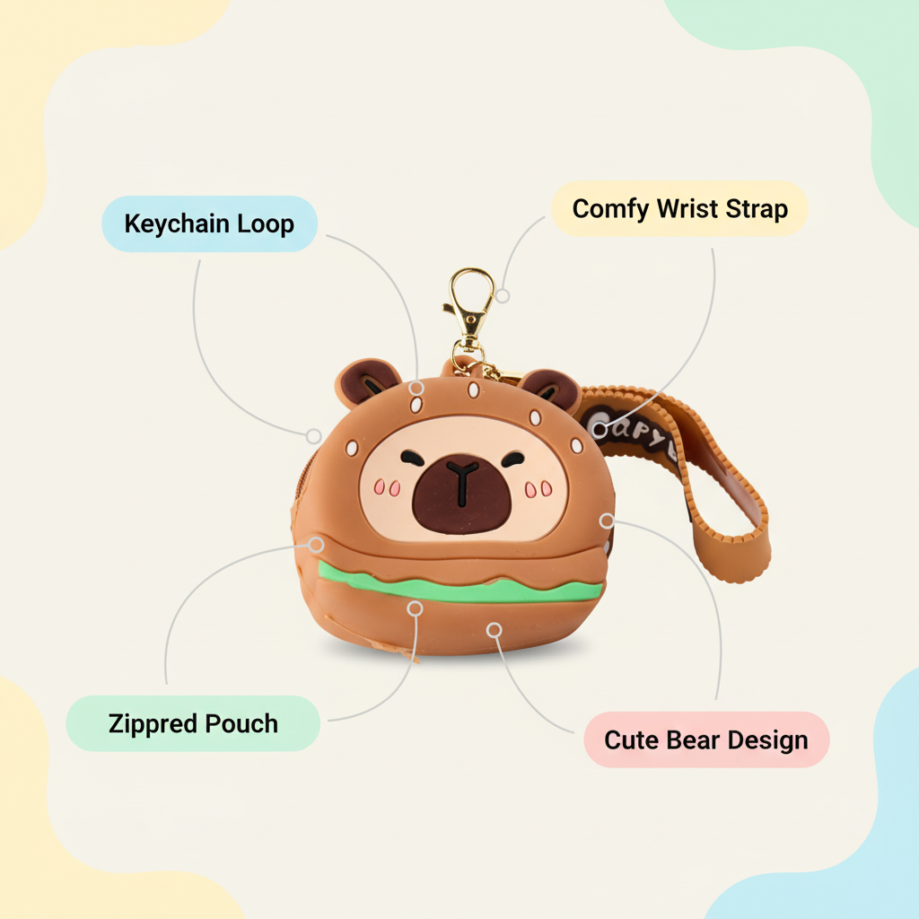 Capybara Burger Coin Pouch