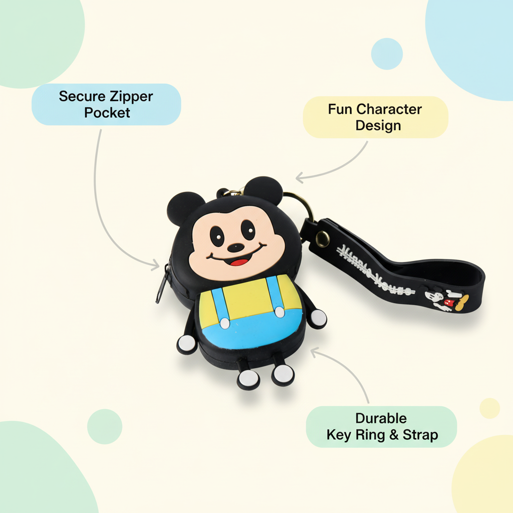 Mouse Character Silicone Coin Pouch