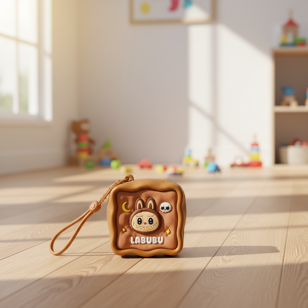 Labubu Silicone Square Coin Pouch