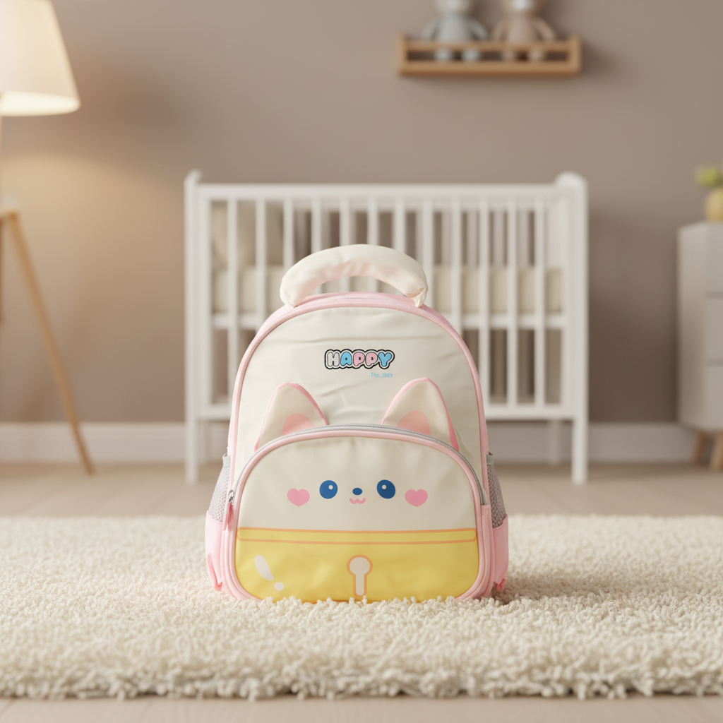 Lavender Happy Kitty Toddler Backpack