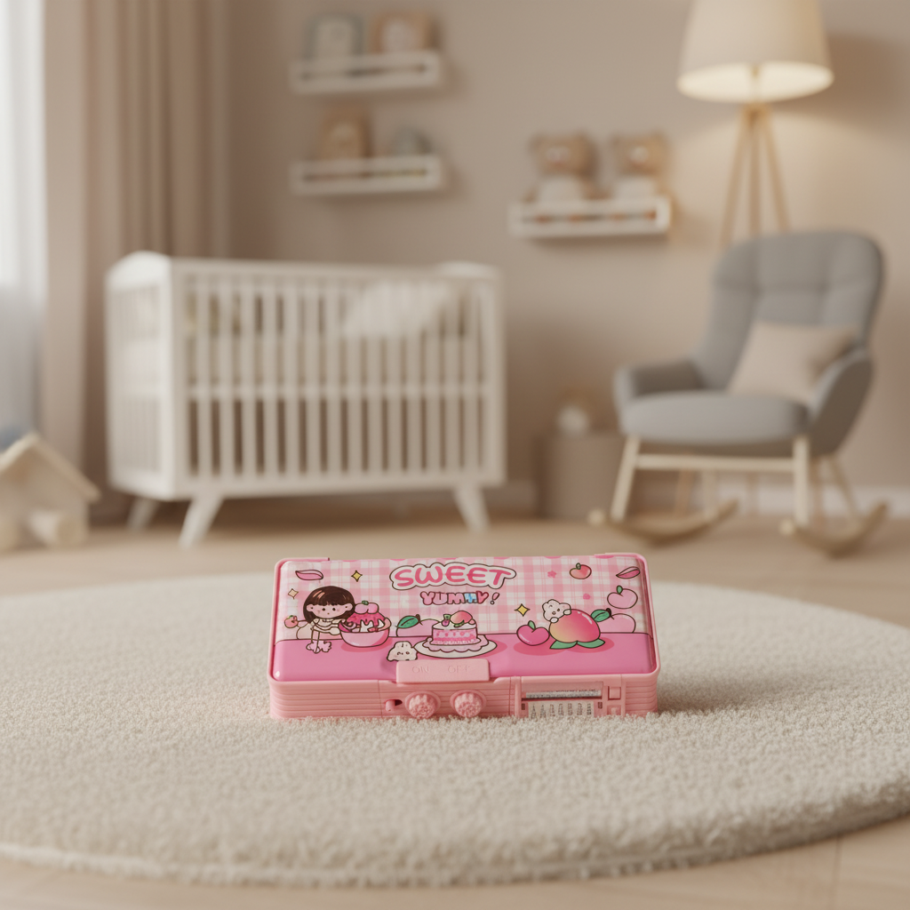 Smiley Dino Garden Lock Pencil Box