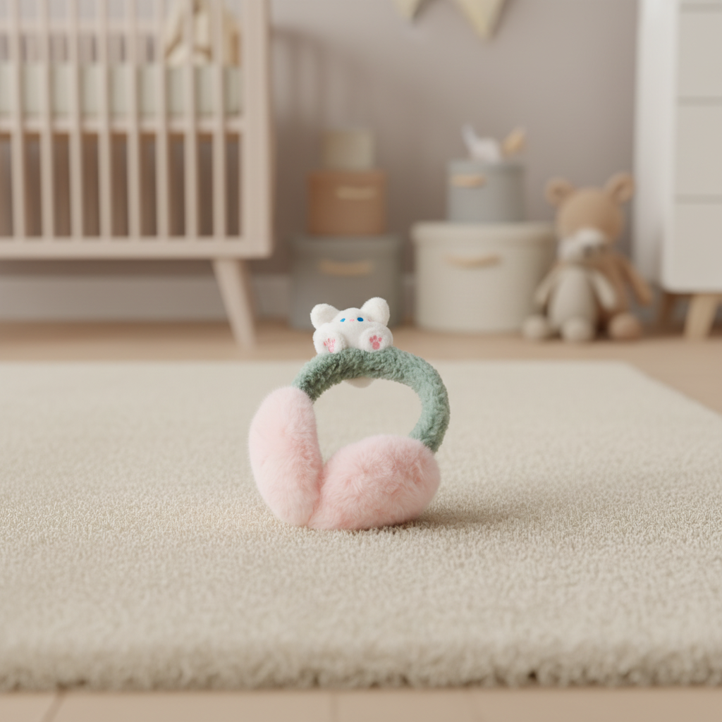 Plush Bear-Themed Winter Earmuffs