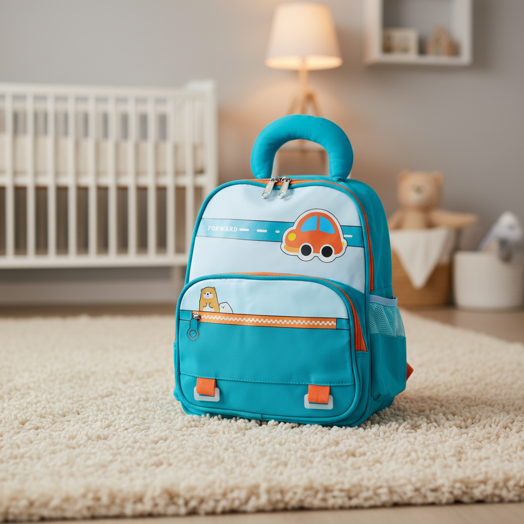 Forest Green Car Explorer Toddler Backpack