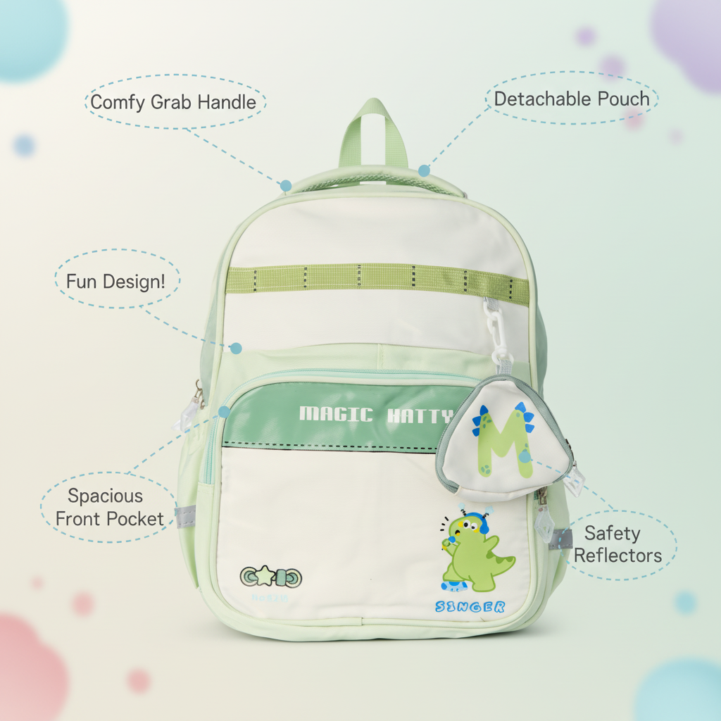 Magic Kitty Backpack with Charm Pouch