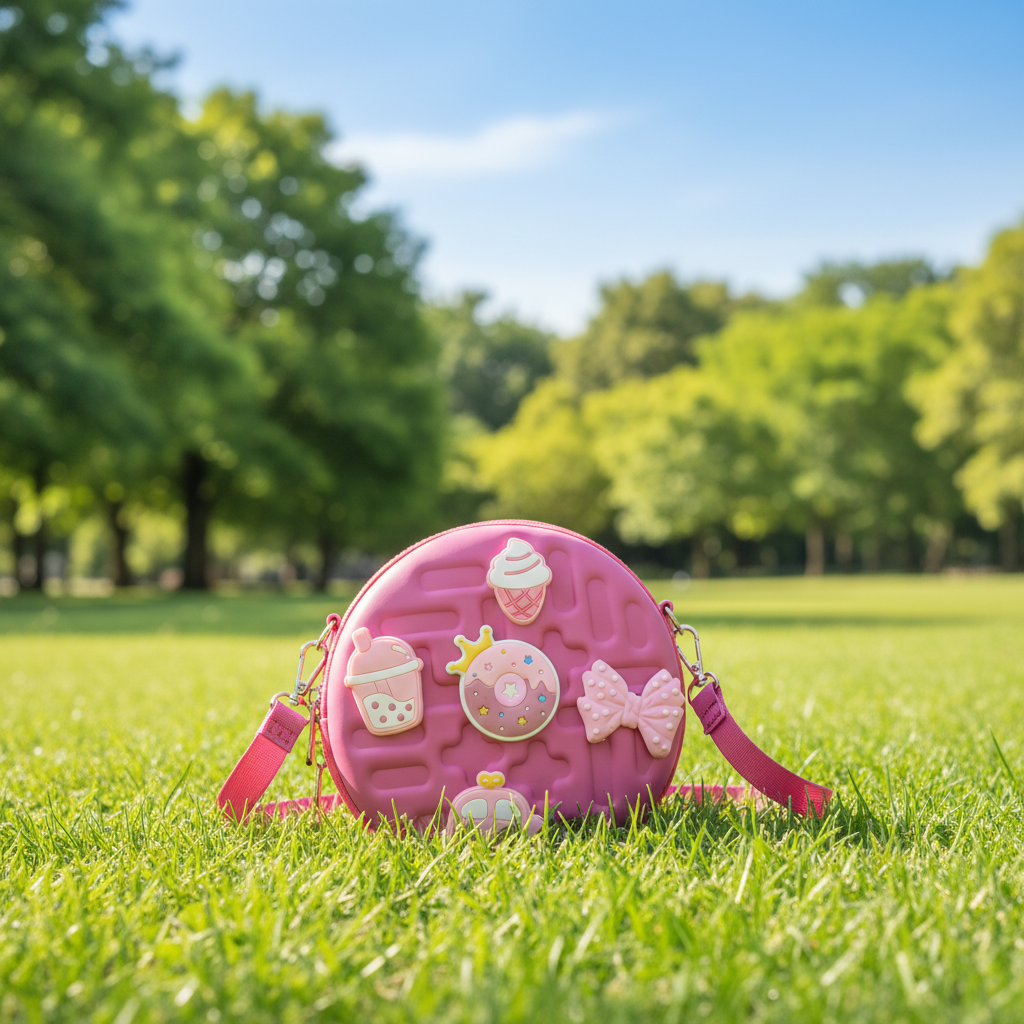 Round Kids Crossbody Charm Purse