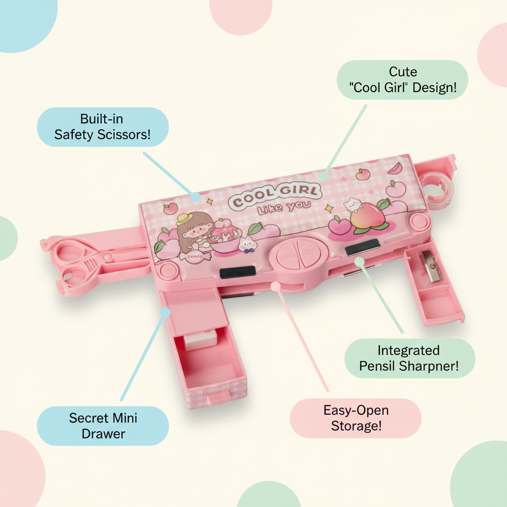 Space Mission Astronaut Lock Pencil Box