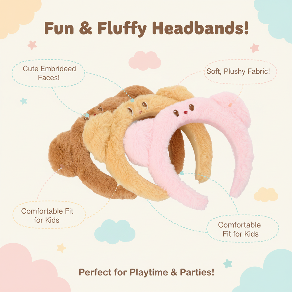 Plush Bear Ear Headband