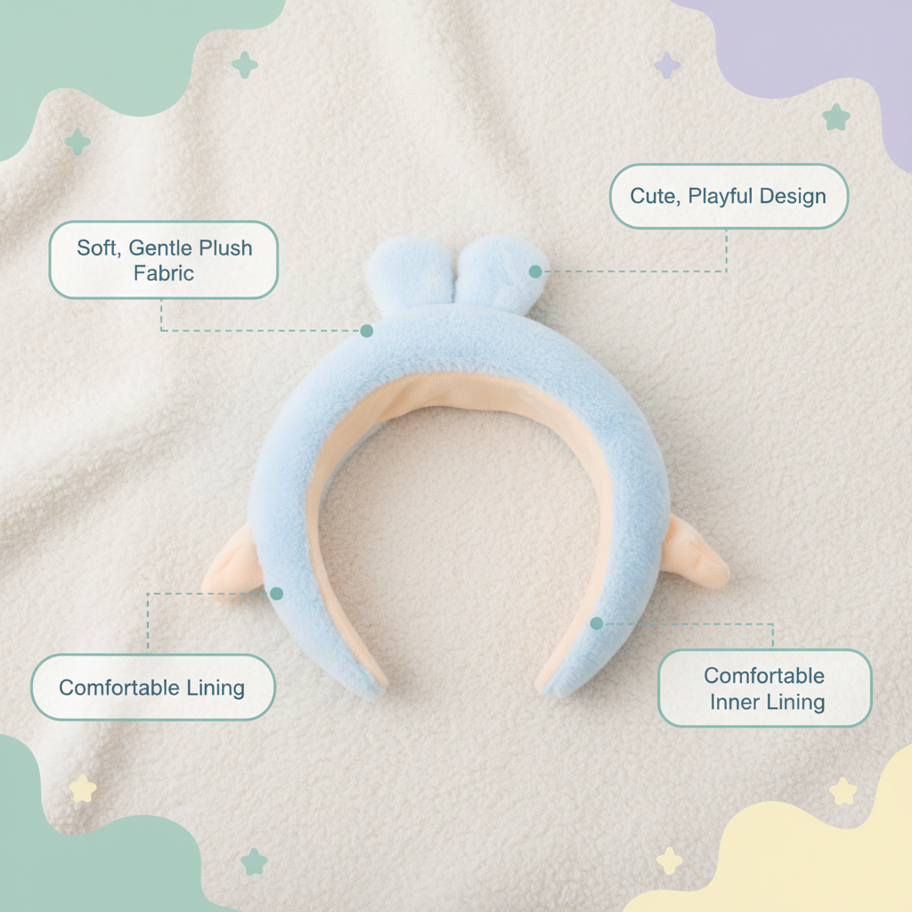 Plush Bunny-Ear Headband