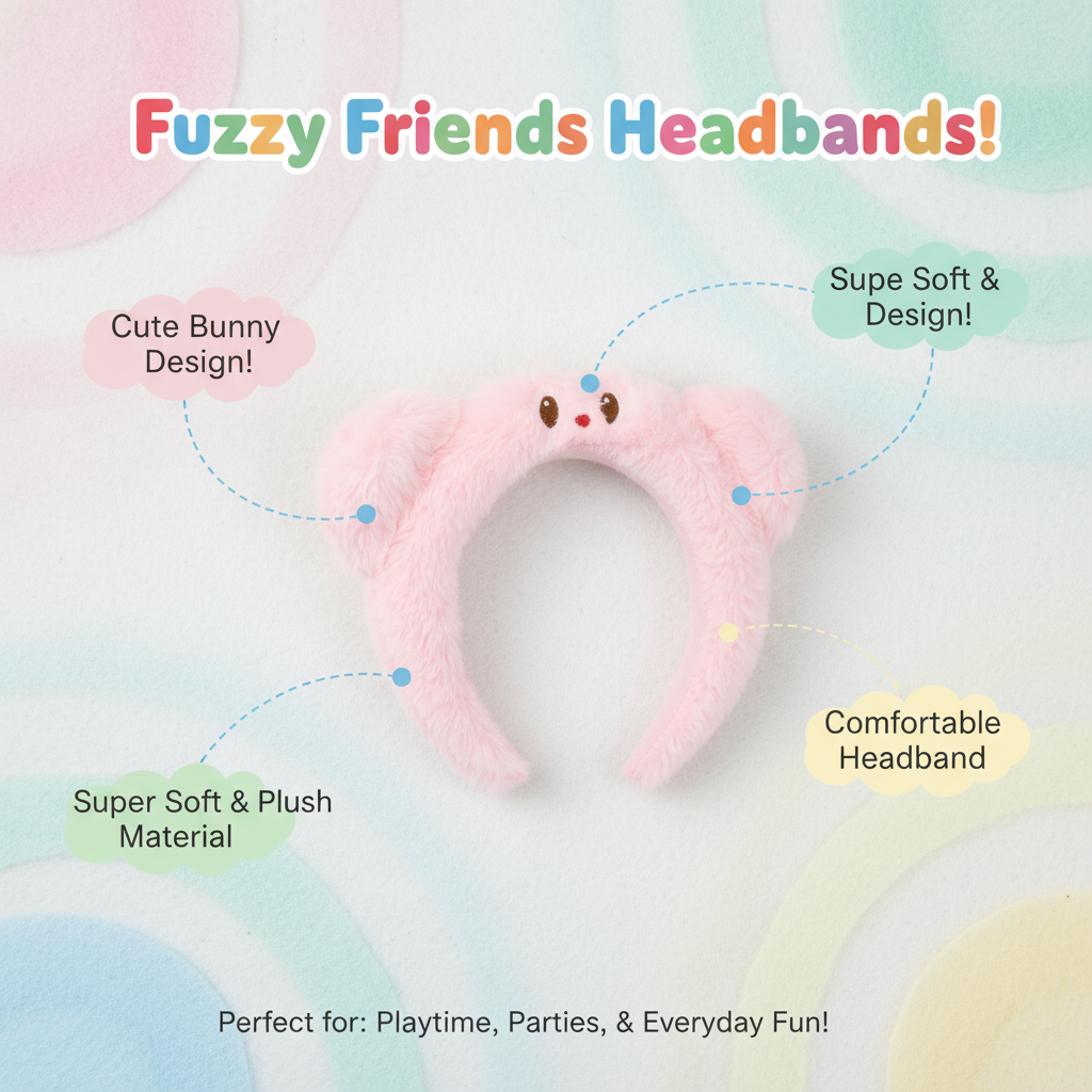 Plush Bear Ear Headband