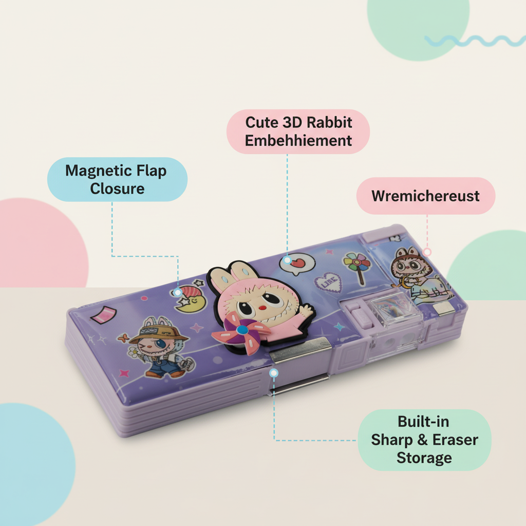 Magic Unicorn Lock Pencil Box
