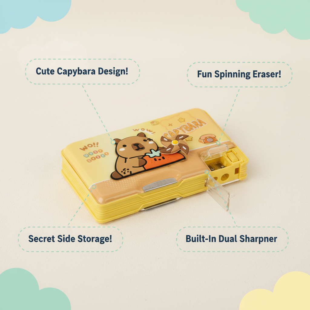 Nice Day Penguin Lock Pencil Box