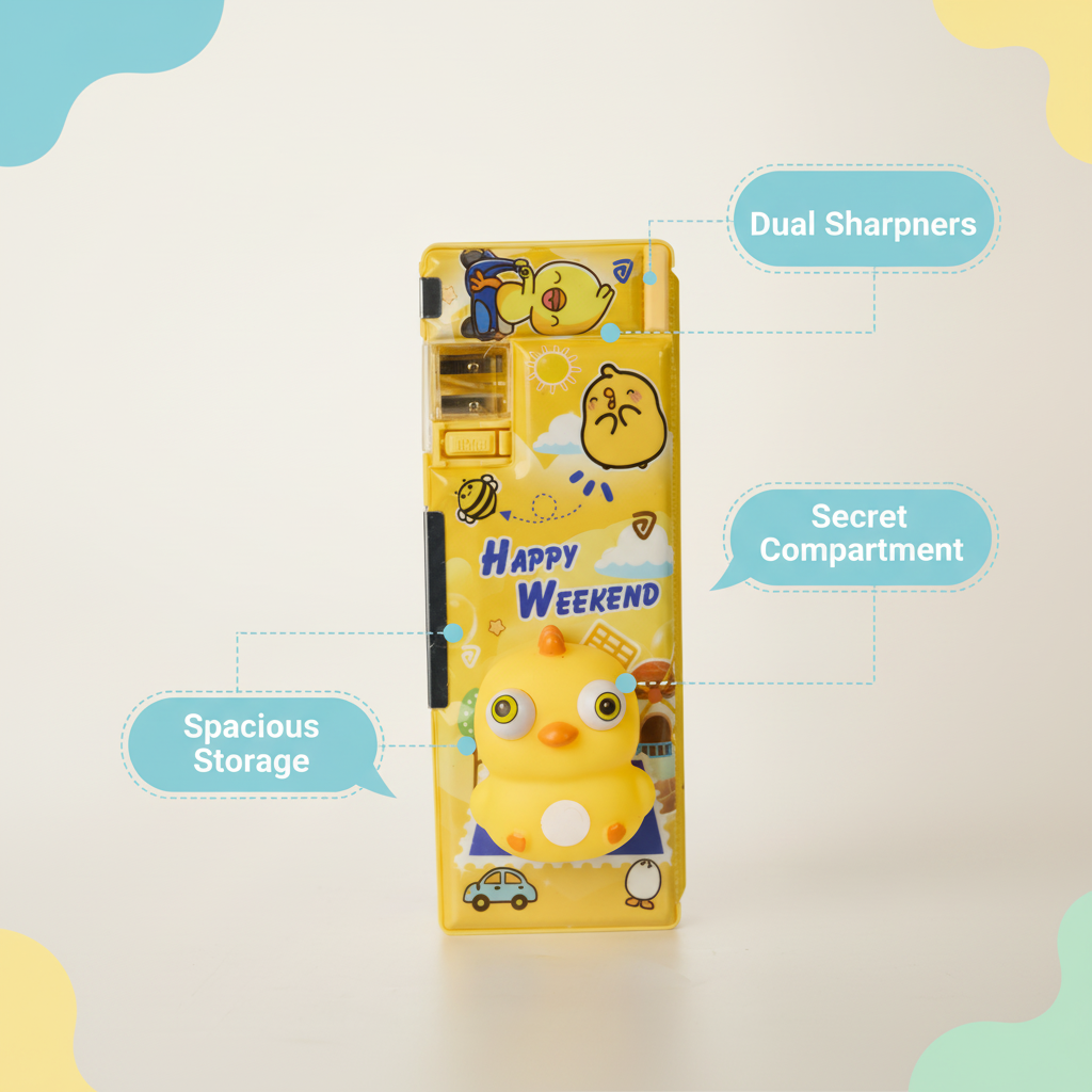 Happy Weekend Duck Utility Pencil Box