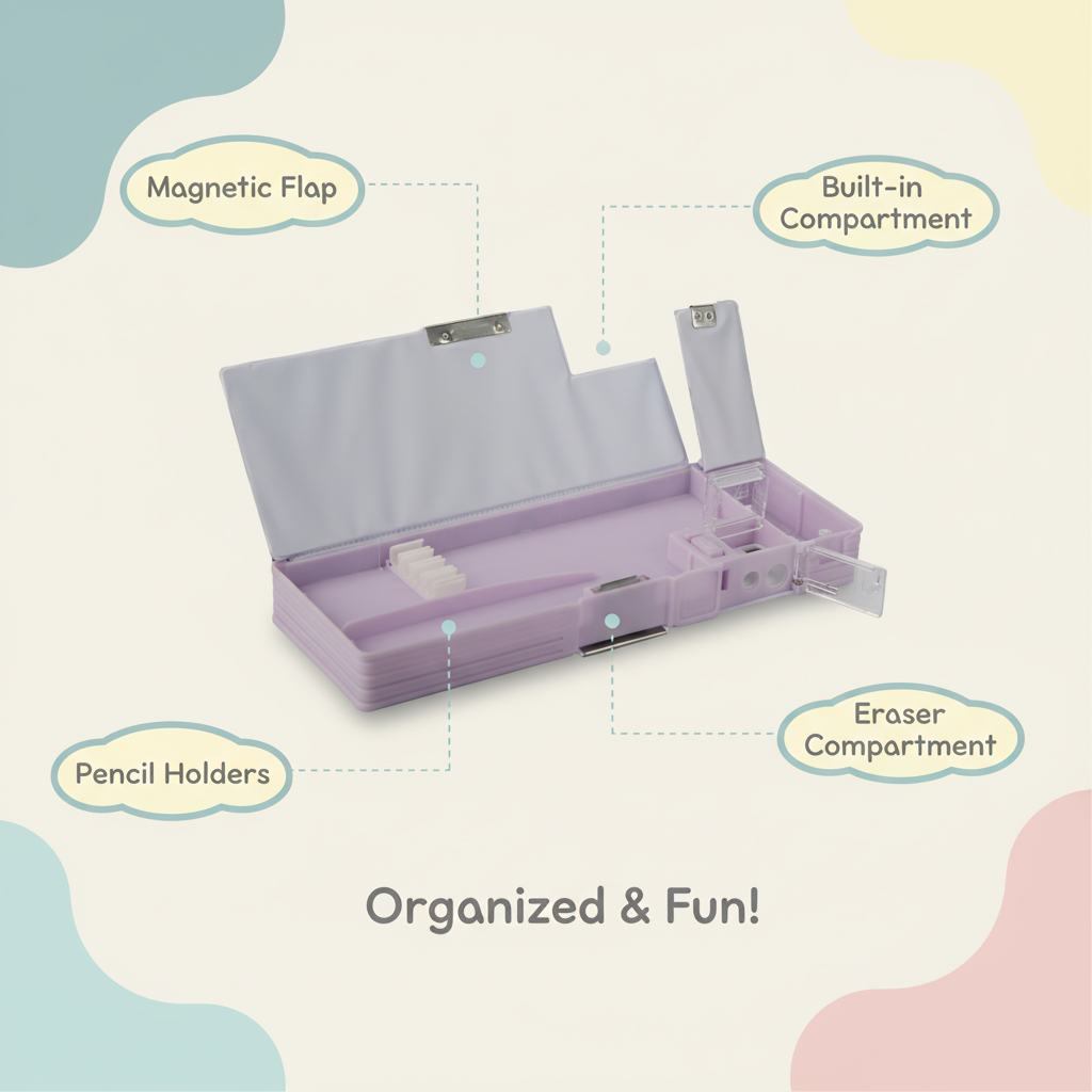 Magic Unicorn Lock Pencil Box