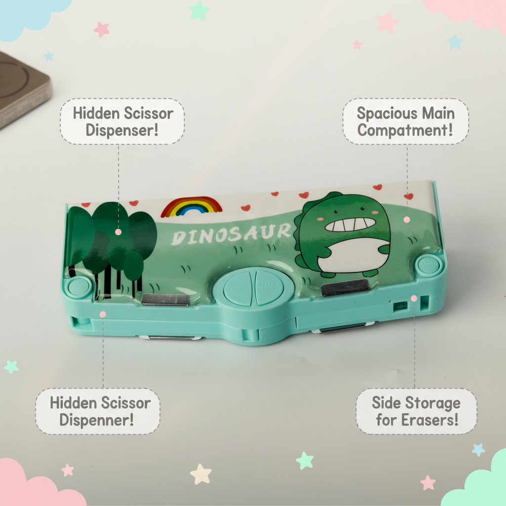 Space Mission Astronaut Lock Pencil Box