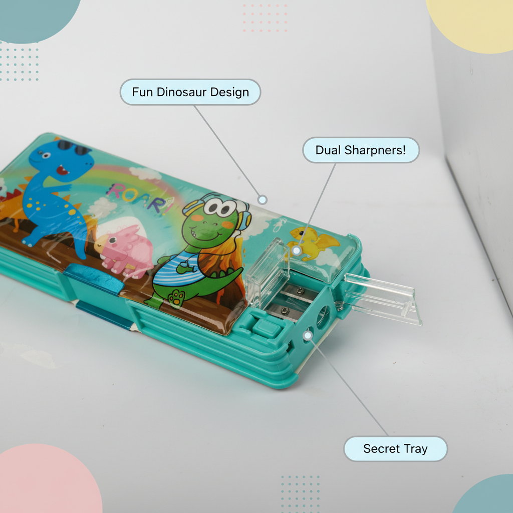 Cosmic Adventure Rocket Lock Pencil Box