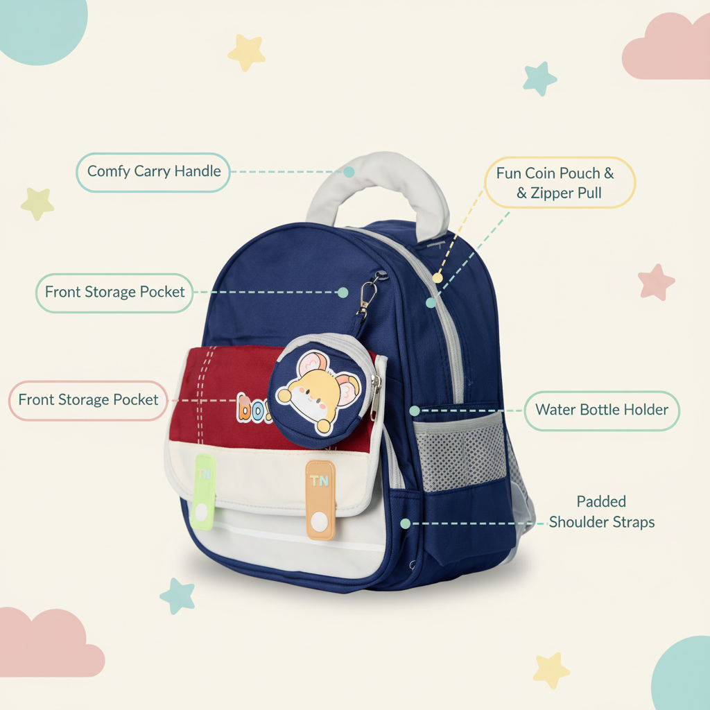 Lavender Puppy Toddler Backpack