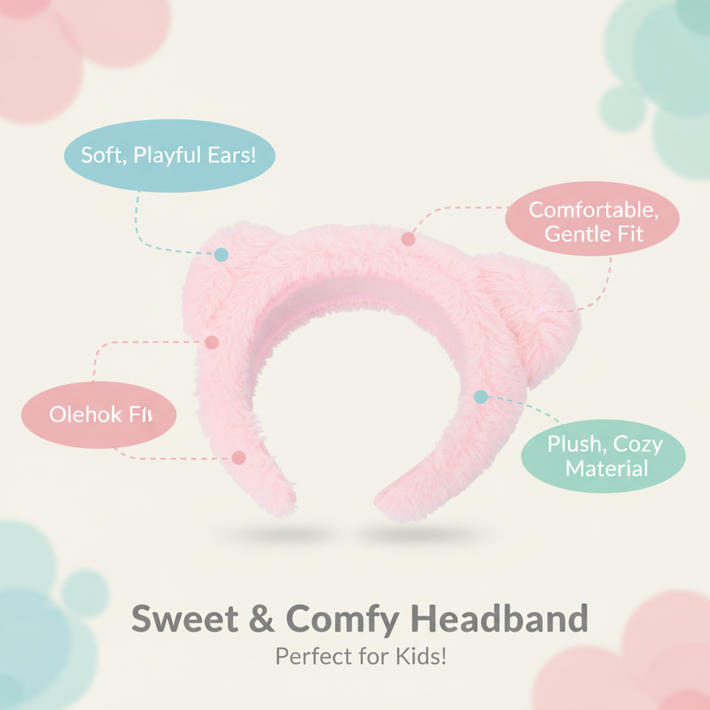 Plush Bear Ear Headband