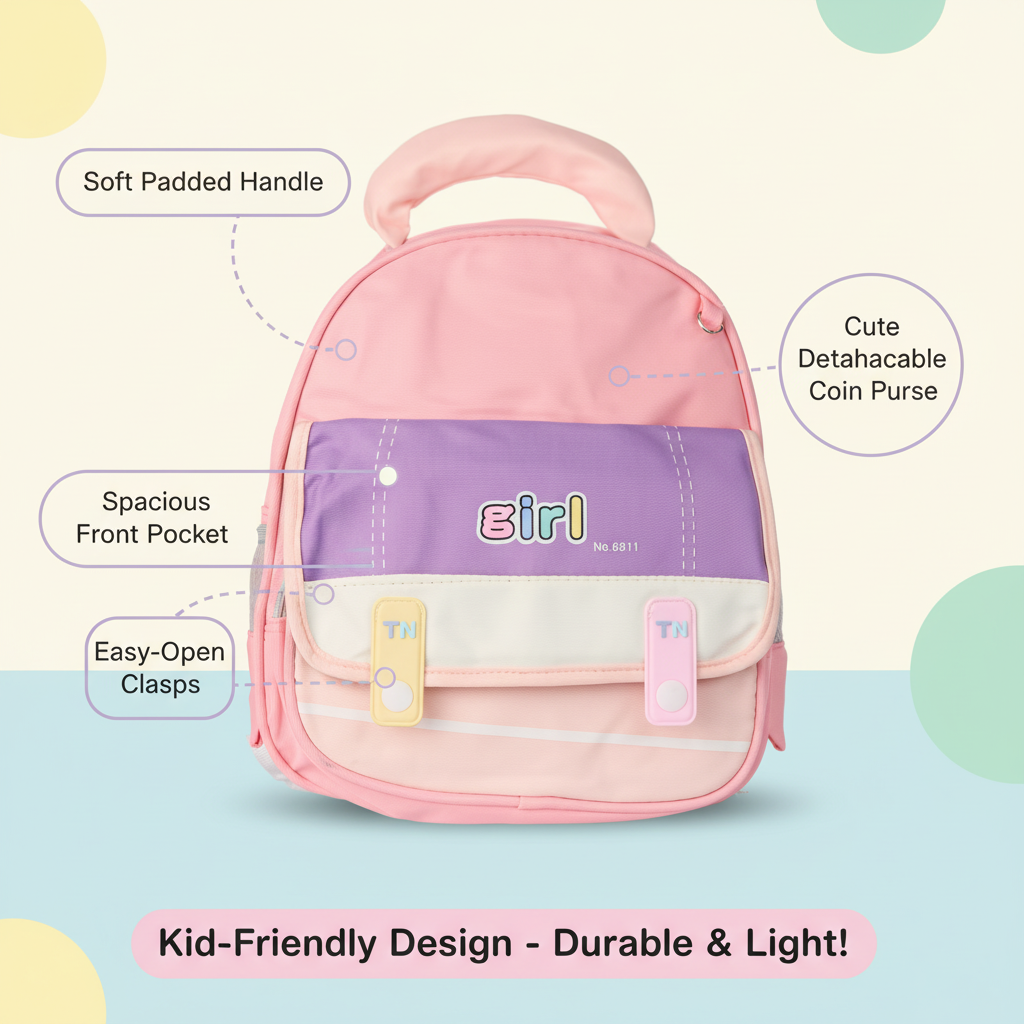 Lavender Puppy Toddler Backpack
