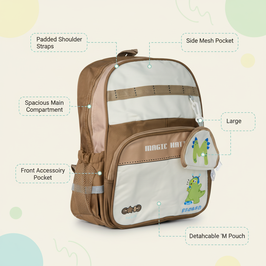 Brown Dino Singer Explorer Backpack