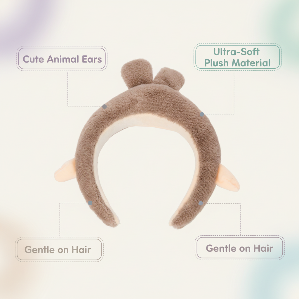 Plush Bunny-Ear Headband