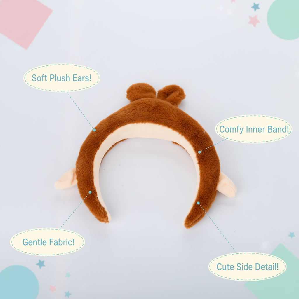 Plush Bunny-Ear Headband