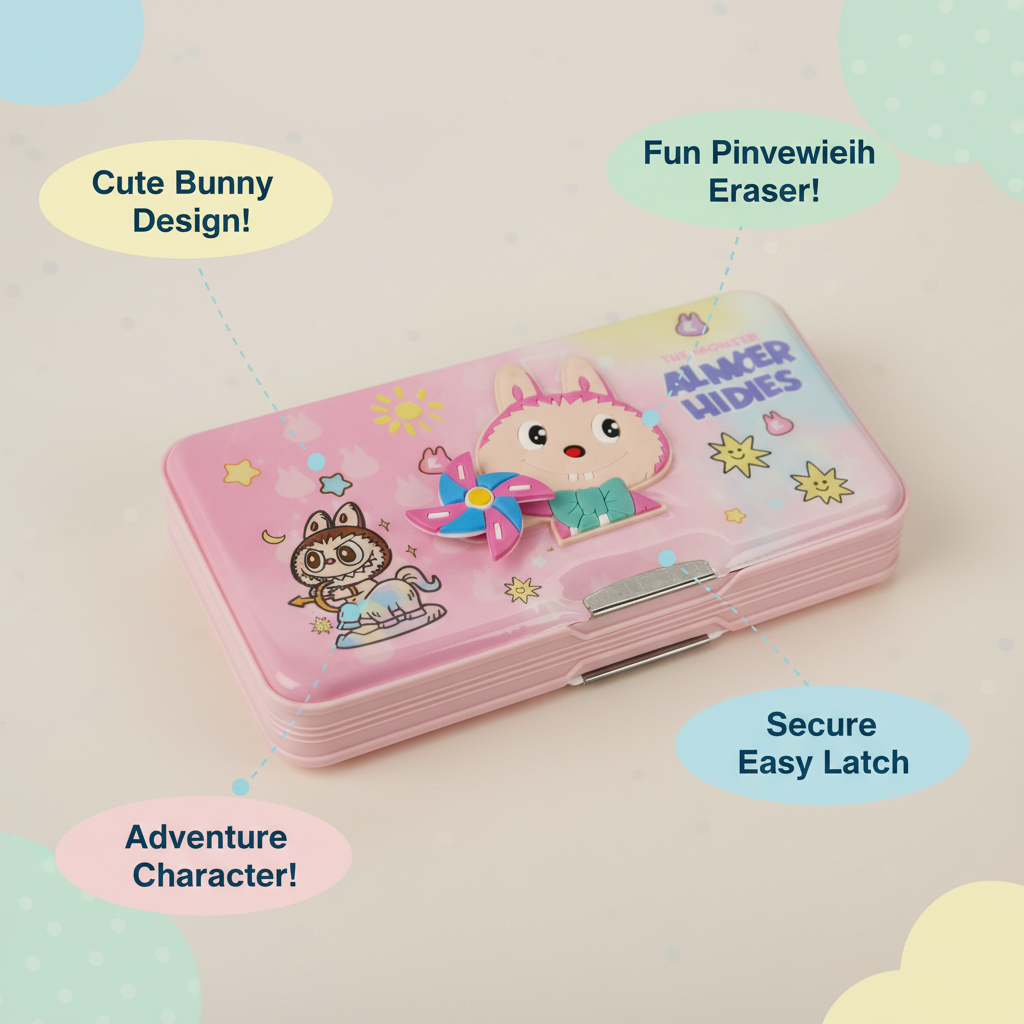 Nice Day Penguin Lock Pencil Box