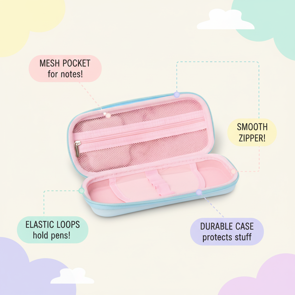 Ocean Princess Smart Pencil Case with Calculator