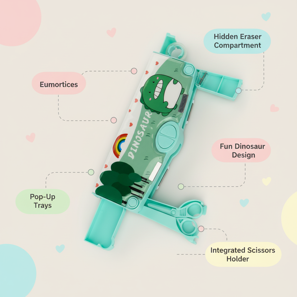 Space Mission Astronaut Lock Pencil Box