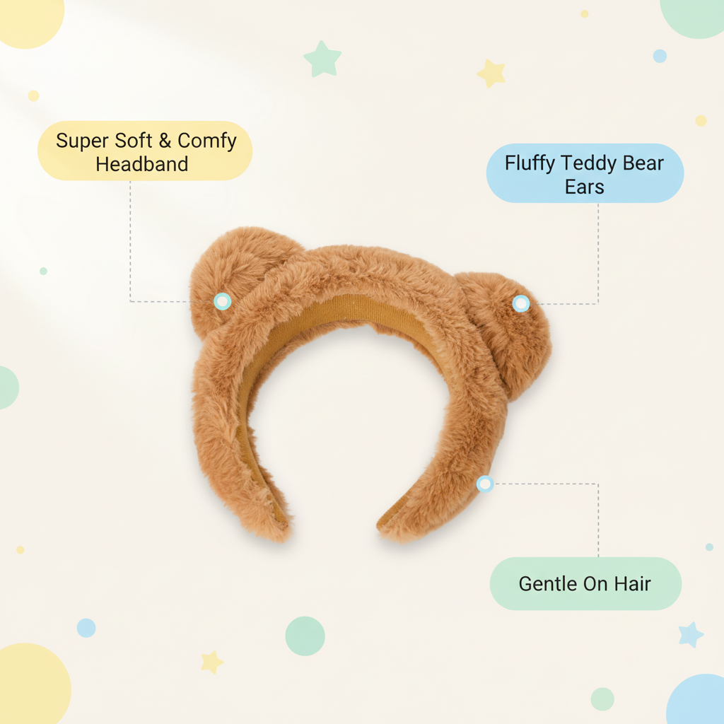 Plush Bear Ear Headband