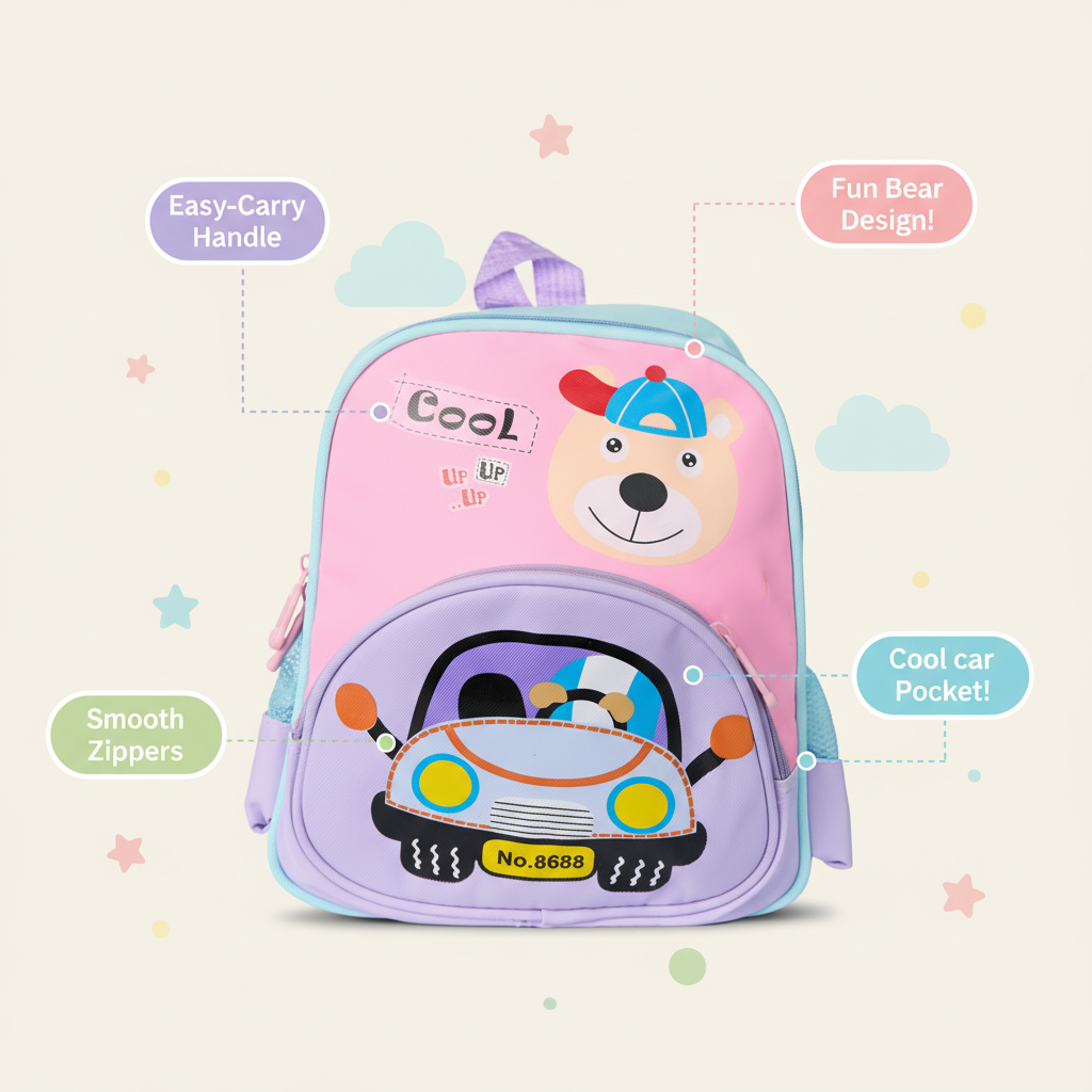 Bear Car Toddler Backpack