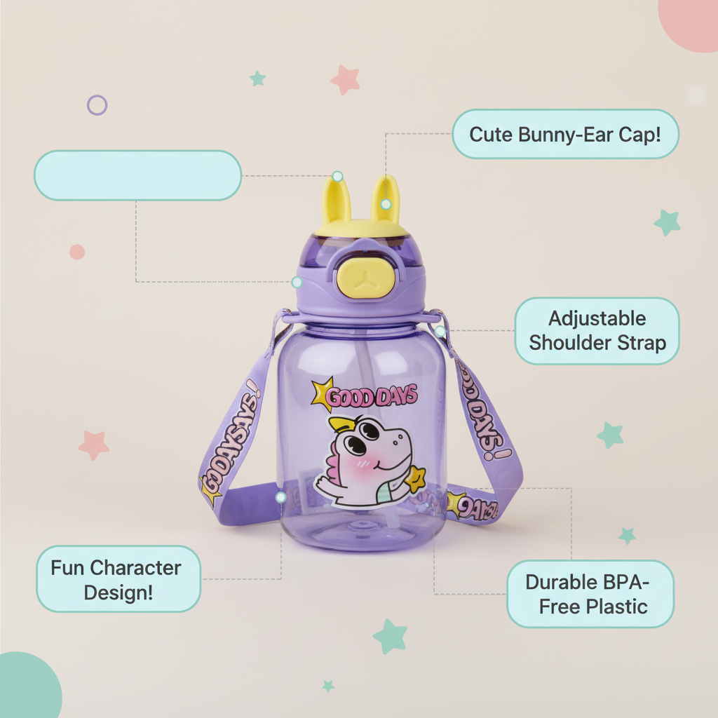 Good Days Hippo Sipper Bottle