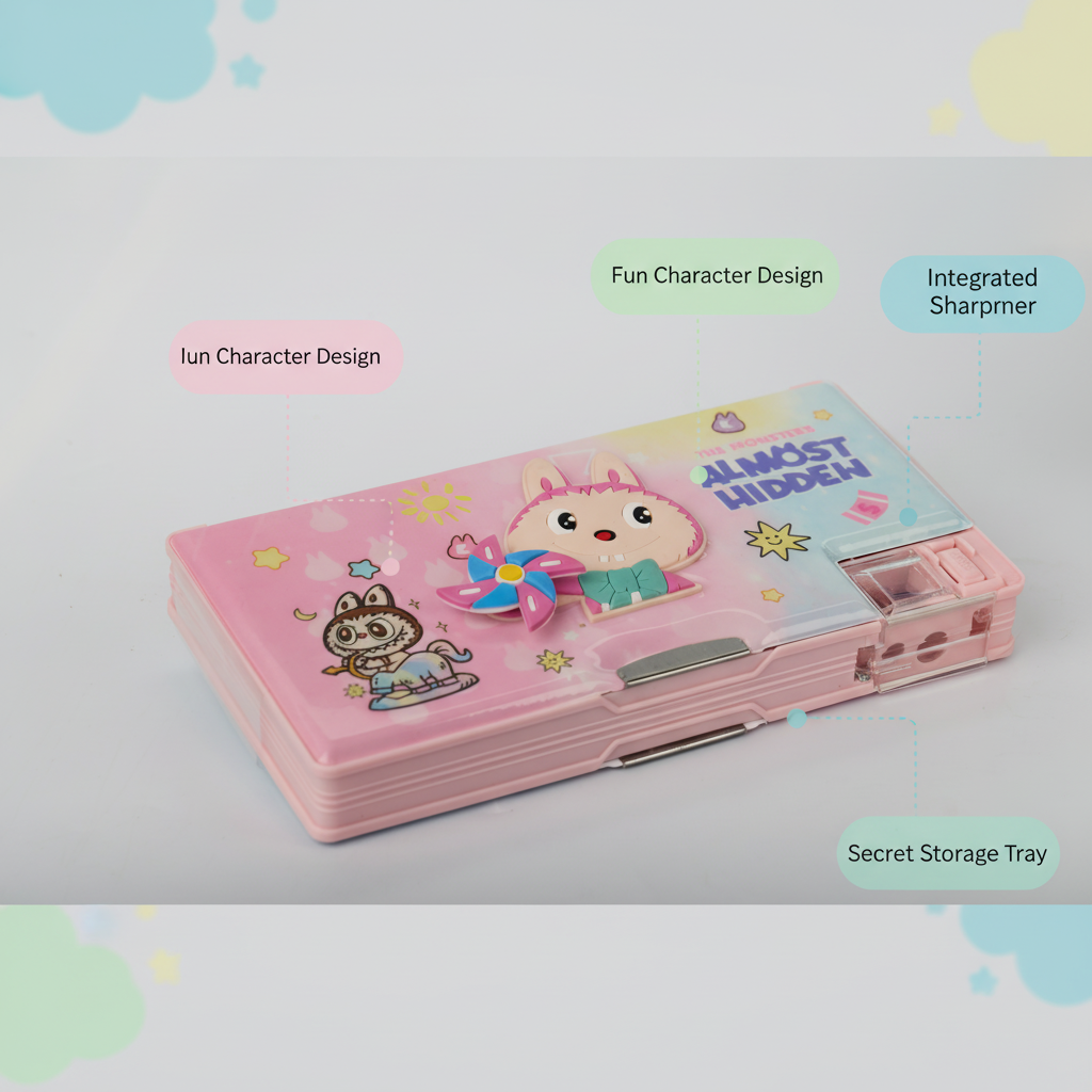 Nice Day Penguin Lock Pencil Box