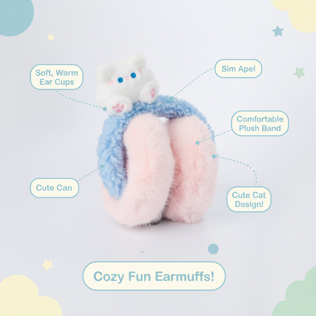 Bear-Themed Winter Earmuffs