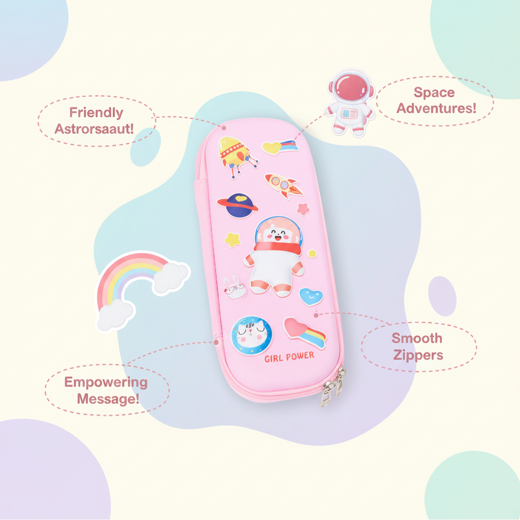 Galaxy Astronaut Zipper Pencil Pouch