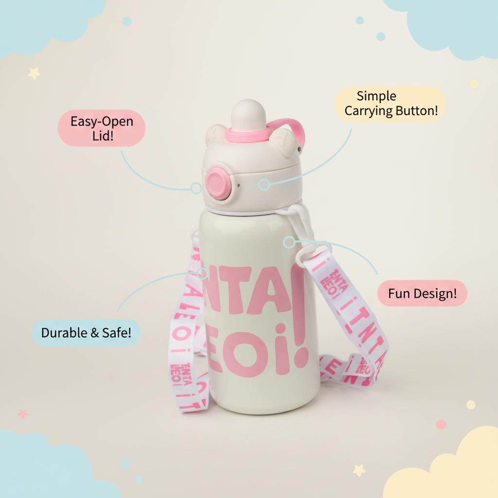 Cotton Candy Bear Sipper Bottle