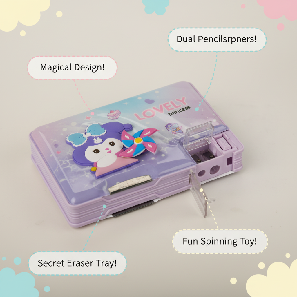 Nice Day Penguin Lock Pencil Box