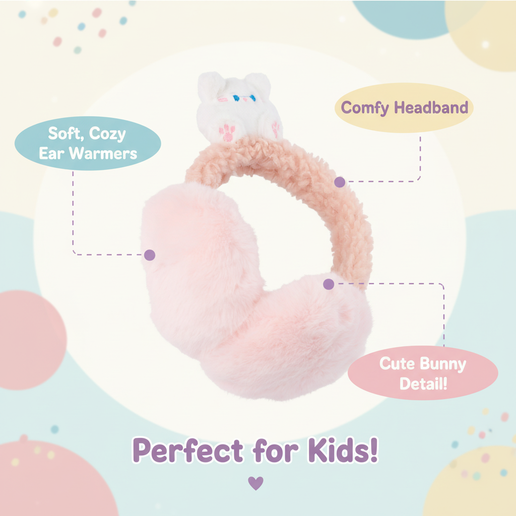 Plush Bear-Themed Winter Earmuffs
