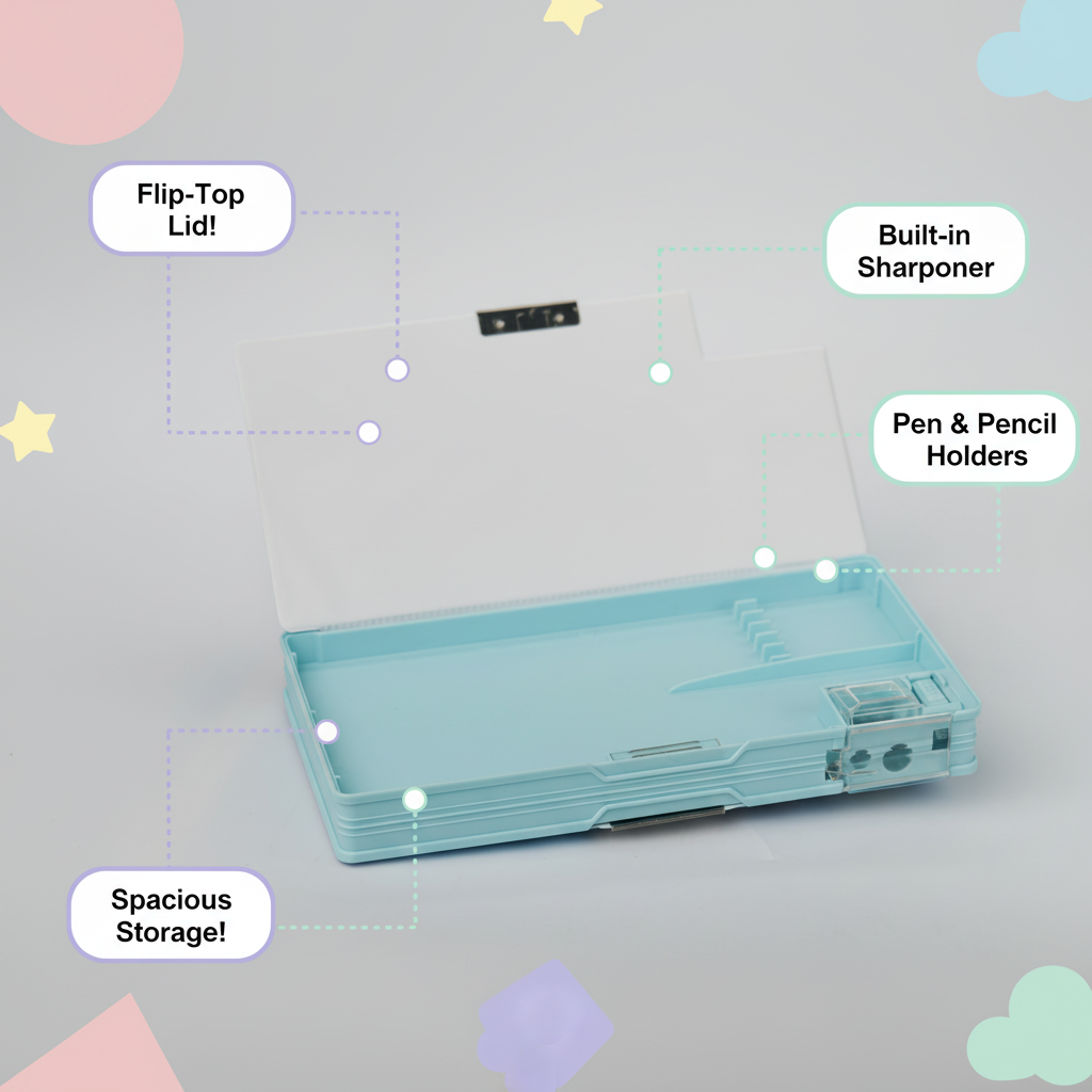 Nice Day Penguin Lock Pencil Box