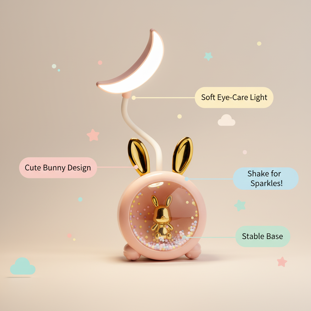 Golden Bunny Globe LED Night Lamp