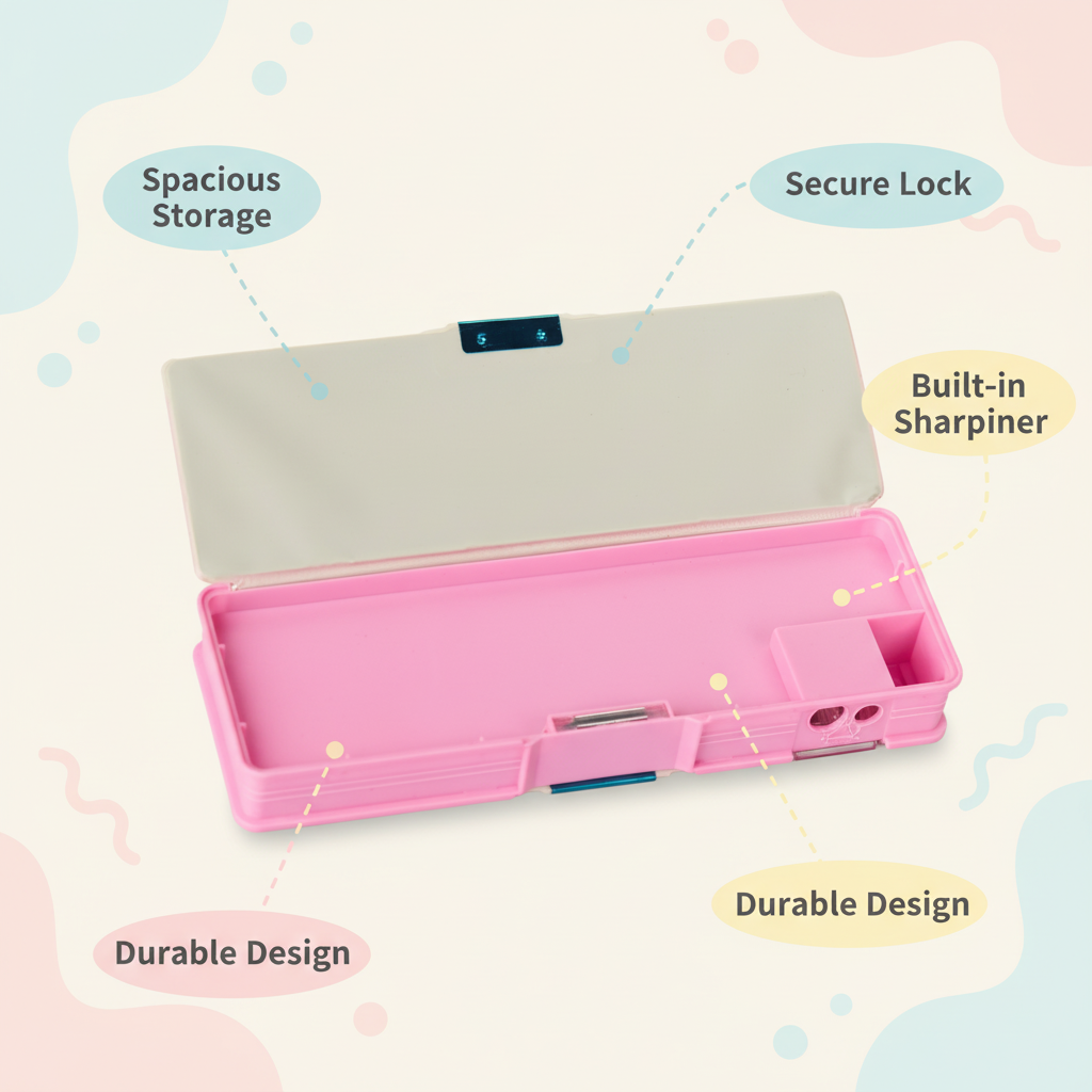 Love Friends Penguin Utility Pencil Box