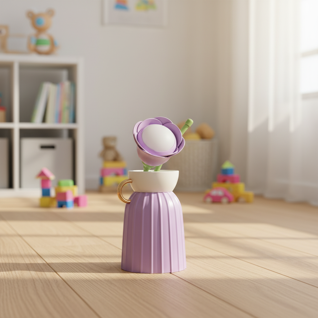 Aqua Flower Vase LED Lamp